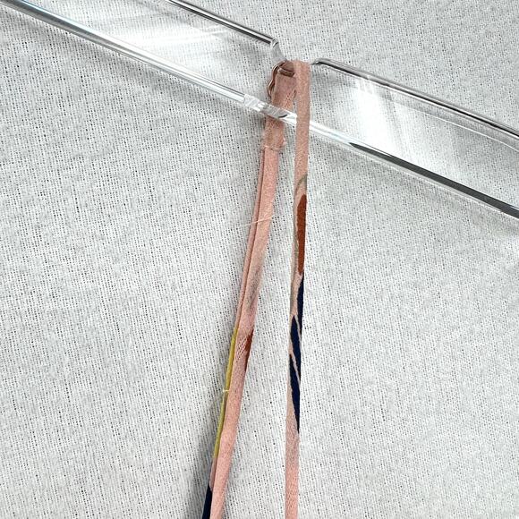 TANYA TAYLOR Chiara Silk Cold Shoulder Top Womens 4 Pink Abstract Floral Ruffle - Picture 9 of 16